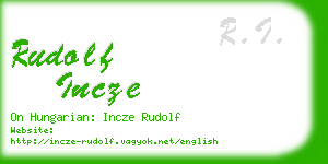 rudolf incze business card